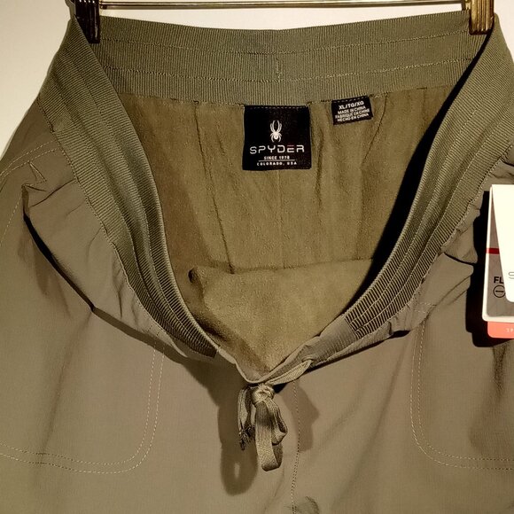 SPYDER Pants  women  XL Fleece lined Jogger  Agave Olive Green Elastic Waist NWT - Picture 11 of 12